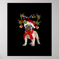 French Bulldog Gorgeous Reindeer Christmas Tree