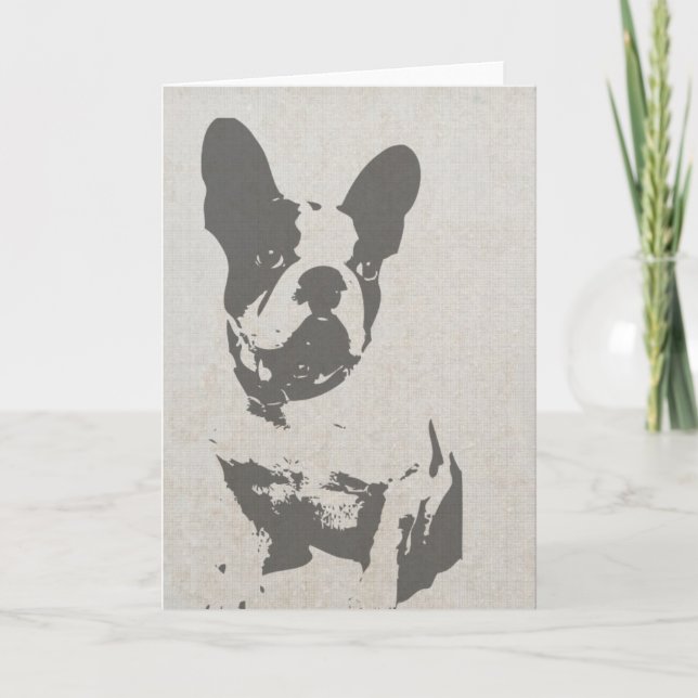 French Bulldog Greeting Card (Front)