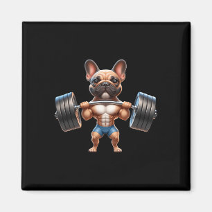 French Bulldog Gym Frenchie Weightlifter Bodybuild Magnet