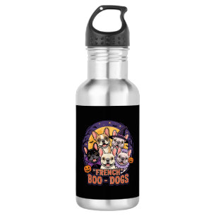 French Bulldog Halloween Boo Dogs Vector 532 Ml Water Bottle