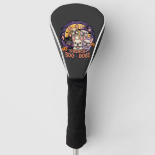 French Bulldog Halloween Boo Dogs Vector Golf Head Cover