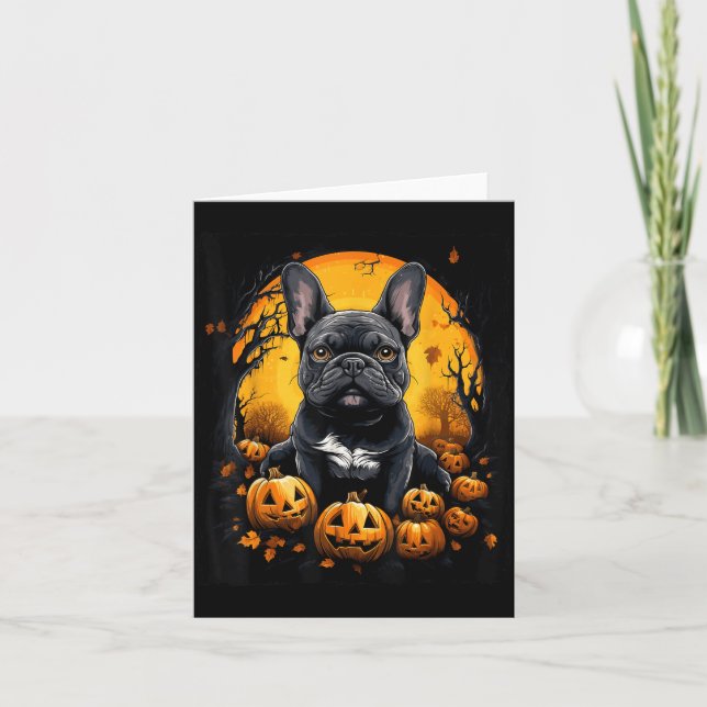 French Bulldog Halloween Card (Front)
