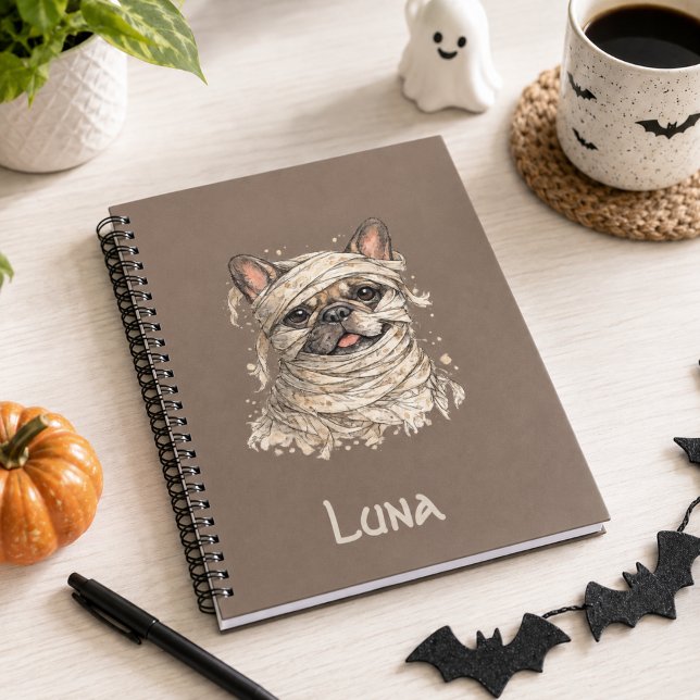French Bulldog Halloween Cute Mummy Notebook (Creator Uploaded)