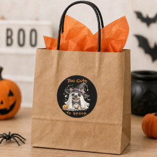 French Bulldog Halloween Cute Witch Classic Round Sticker
