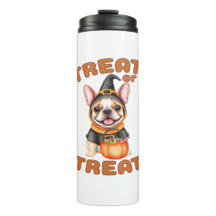 French Bulldog Halloween Dog Costume �Treat or Tre Thermal Tumbler