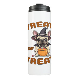 French Bulldog Halloween Dog Costume �Treat or Tre Thermal Tumbler