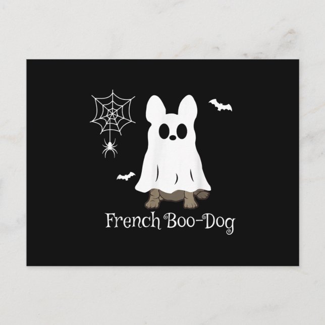 French Bulldog Halloween French Boo-Dog Dog Gift Holiday Postcard (Front)
