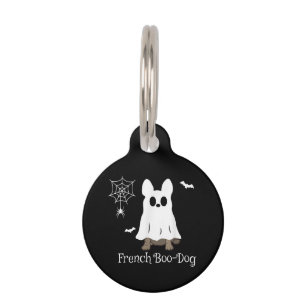 French Bulldog Halloween French Boo-Dog Dog Gift Pet Tag