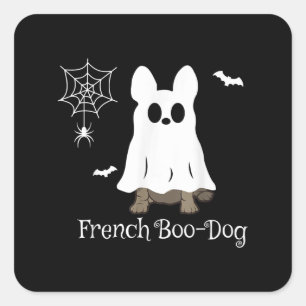 French Bulldog Halloween French Boo-Dog Dog Gift Square Sticker