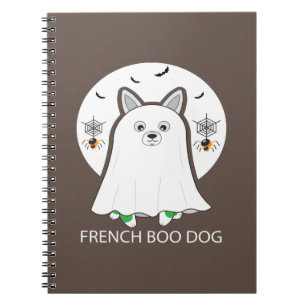 French Bulldog Halloween French Boo Dog Gift Notebook