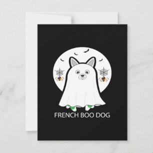 French Bulldog Halloween French Boo Dog Gift Thank You Card