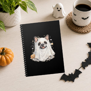 French Bulldog Halloween Girl Cute Ghost Notebook