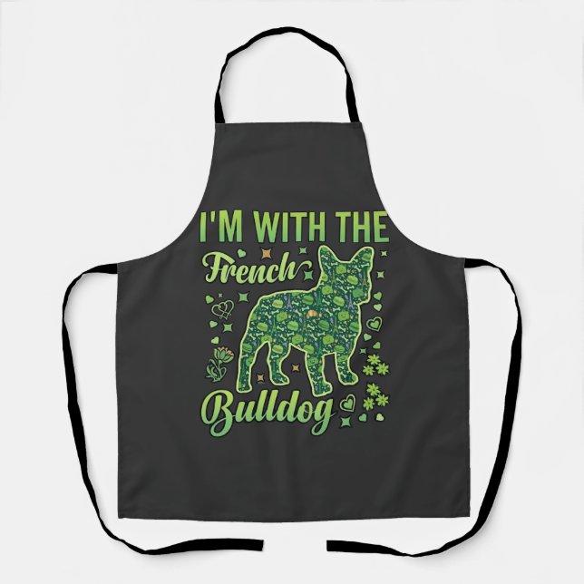 French Bulldog Halloween Macaron Eiffel Tower_1 Apron (Front)
