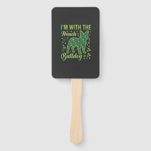 French Bulldog Halloween Macaron Eiffel Tower_1 Hand Fan