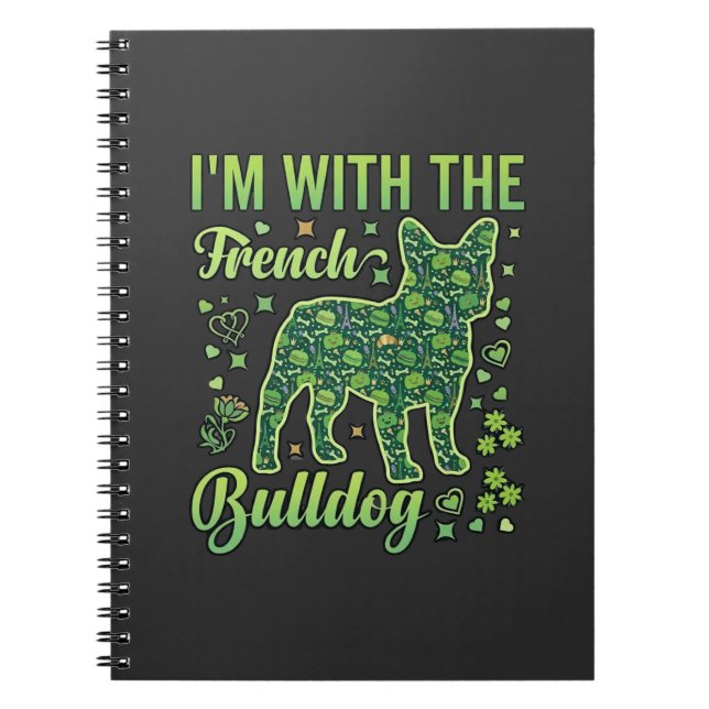 French Bulldog Halloween Macaron Eiffel Tower_1 Notebook (Front)