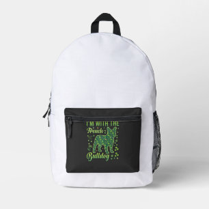 French Bulldog Halloween Macaron Eiffel Tower_1 Printed Backpack
