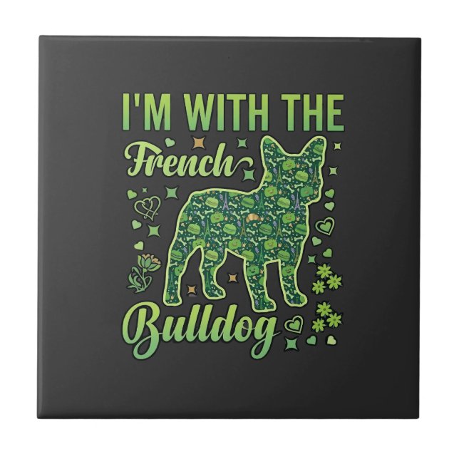French Bulldog Halloween Macaron Eiffel Tower_1 Tile (Front)