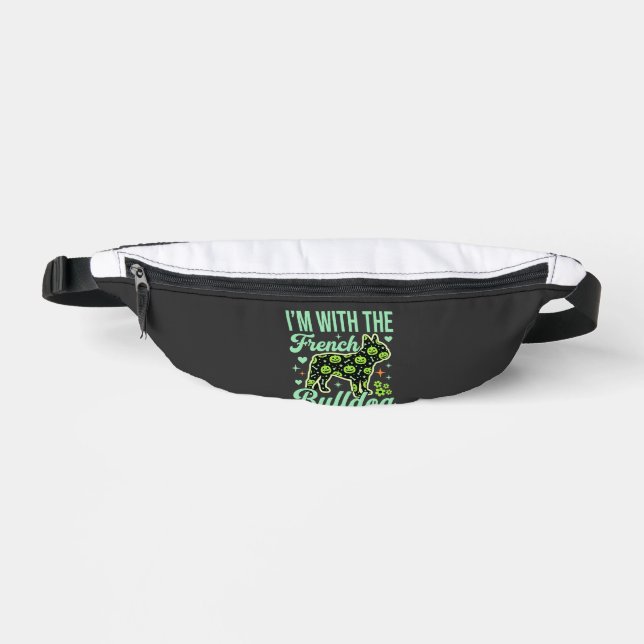 French Bulldog Halloween Pumpkin Pattern Design Bum Bags (Front)