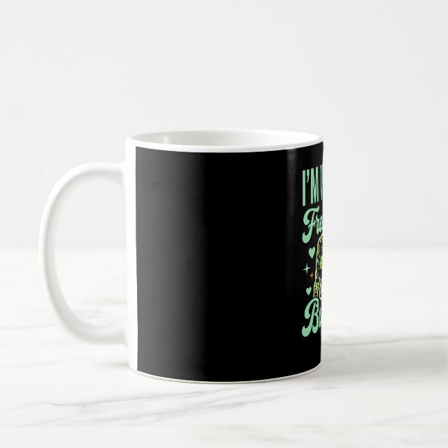 French Bulldog Halloween Pumpkin Pattern Design Coffee Mug (Left)