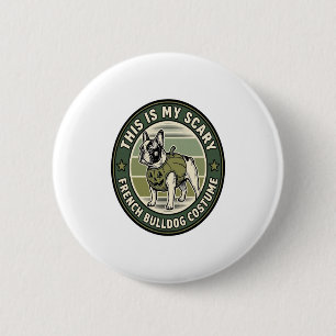 French Bulldog Halloween Scary Costume 6 Cm Round Badge