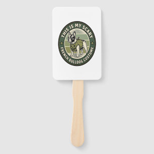 French Bulldog Halloween Scary Costume Hand Fan
