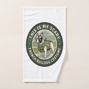 French Bulldog Halloween Scary Costume Hand Towel