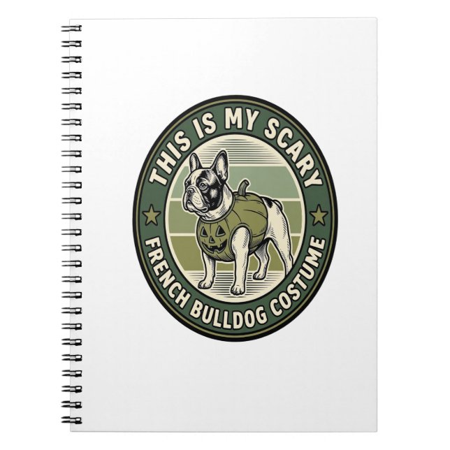 French Bulldog Halloween Scary Costume Notebook (Front)