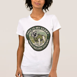 French Bulldog Halloween Scary Costume T-Shirt