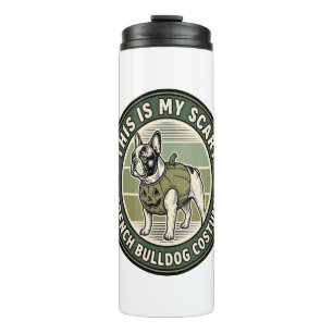 French Bulldog Halloween Scary Costume Thermal Tumbler