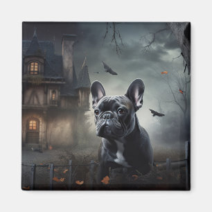 French Bulldog Halloween Scary Magnet