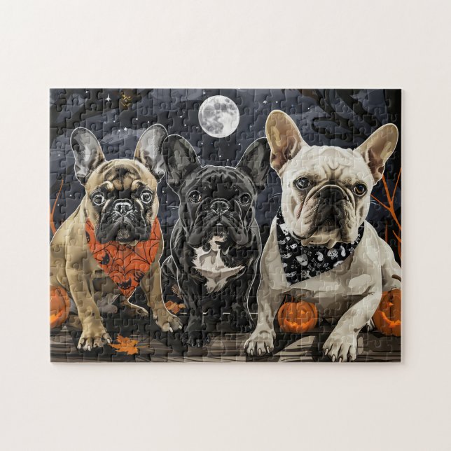 French Bulldog Halloween Spooky Jigsaw Puzzle (Horizontal)