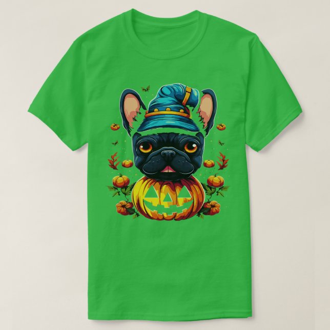 French Bulldog Halloween T-Shirt (Design Front)