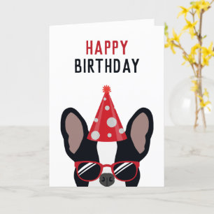 French Bulldog Happy Birthday Card