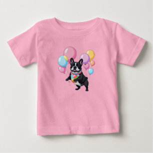 French Bulldog Happy Day Französische Bulldogge  Baby T-Shirt