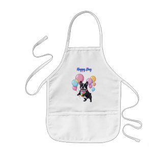 French Bulldog Happy Day Französische Bulldogge Kids Apron