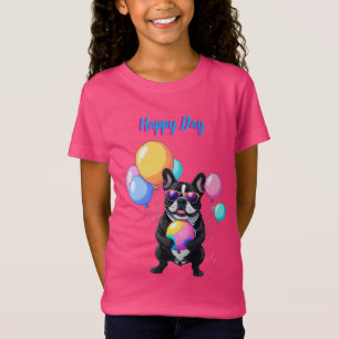 French Bulldog Happy Day Französische Bulldogge T-Shirt