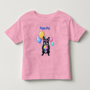 French Bulldog Happy Day Französische Bulldogge Toddler T-Shirt