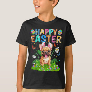 French Bulldog Happy Easter Egg Hunt Bunny Ear Eas T-Shirt
