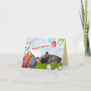 French Bulldog Happy Easter French Bulldog Holiday Card