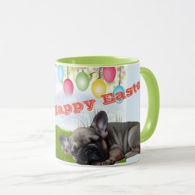 French Bulldog Happy Easter French Bulldog Mug (Front Right)