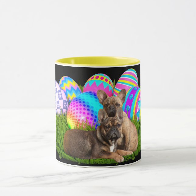 French Bulldog Happy Easter French Bulldog Mug (Center)