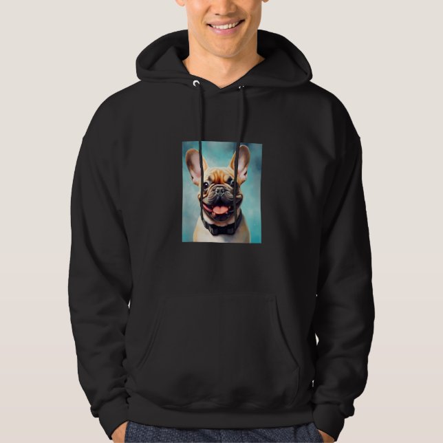 French Bulldog Happy  French Bulldog Hoodie (Front)