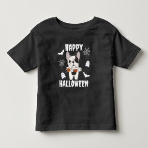 French Bulldog Happy Halloween Dog Costume Toddler T-Shirt