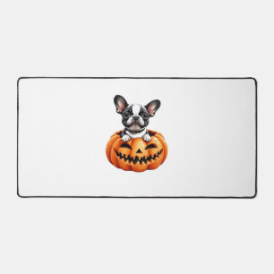 French Bulldog Happy Halloween pumpkin Classic T-S Desk Mat