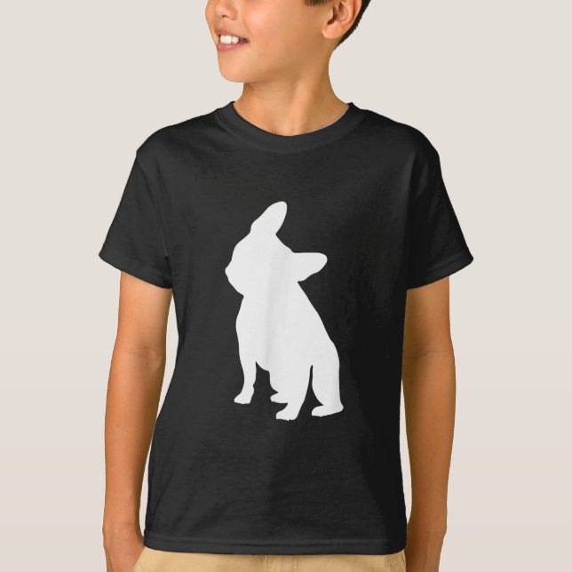 French Bulldog Head Tilt Apparel, Frenchie Head T-Shirt (Front)