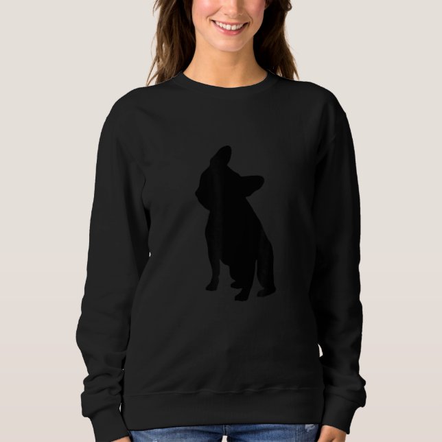 French Bulldog Head Tilt Apparel Frenchie Head Til Sweatshirt (Front)