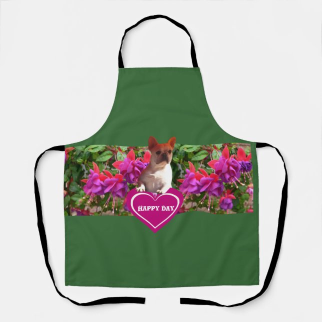 French Bulldog Heart French Bulldog Mother Apron (Front)
