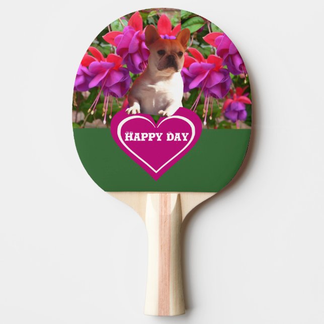 French Bulldog Heart French Bulldog Mother Ping Pong Paddle (Front)