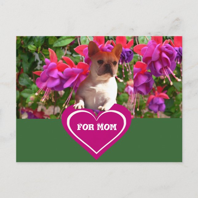 French Bulldog Heart French Bulldog Mother Postcard (Front)