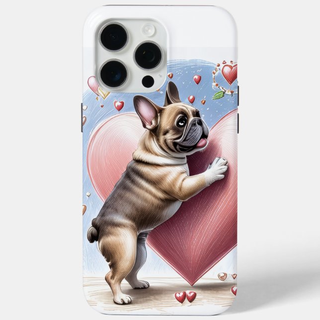 French Bulldog Heart Skip French Bulldog Case-Mate iPhone Case (Back)